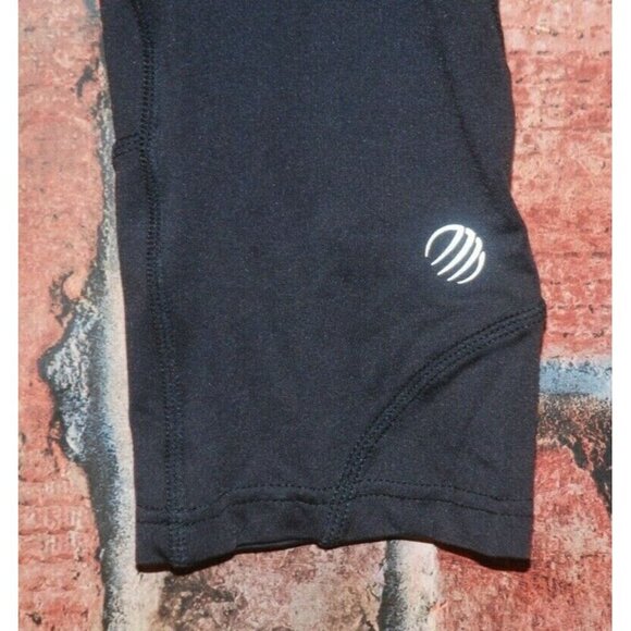 Ladies Mondetta Gray & Aqua Athletic Activewear Crop Workout Leggings Size L Bac - Picture 4 of 10